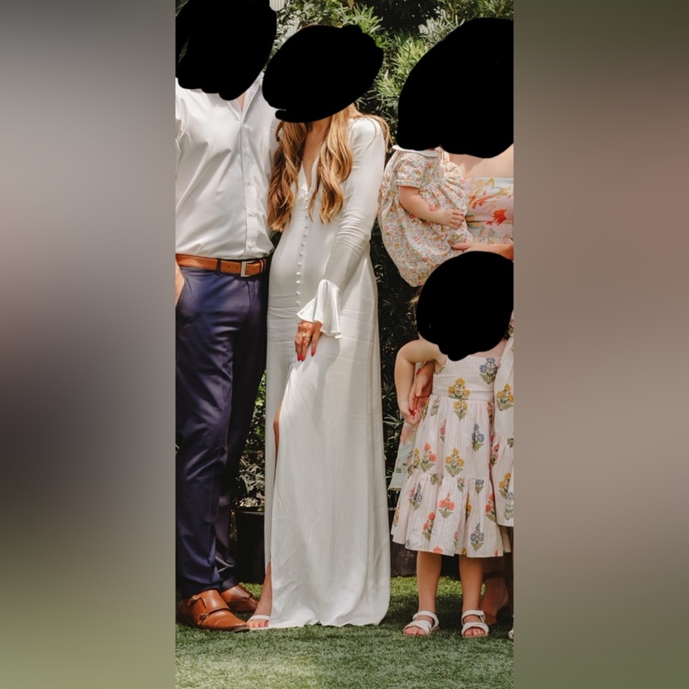 Lulu's White Satin Maxi Dress